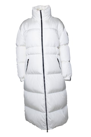 Moncler, Quilted puffer coat in white