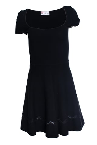 Red Valentino, black dress with lace