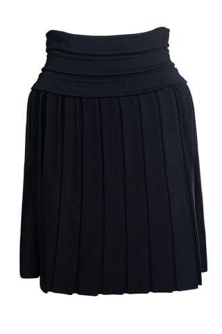 Balmain, pleated body con skirt in black