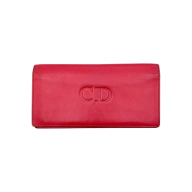 Dior Vintage Leather Wallet Embossed CD logo