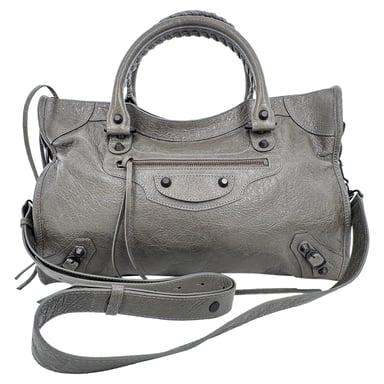 Balenciaga Medium Le City Axelväska i grått lammskinn
