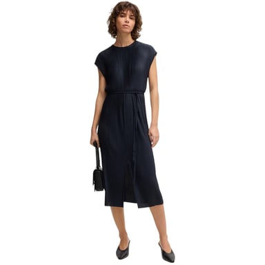 Boss Womens/Ladies Emaura Crew Neck Short-Sleeved Midi Dress (Dark Blue)