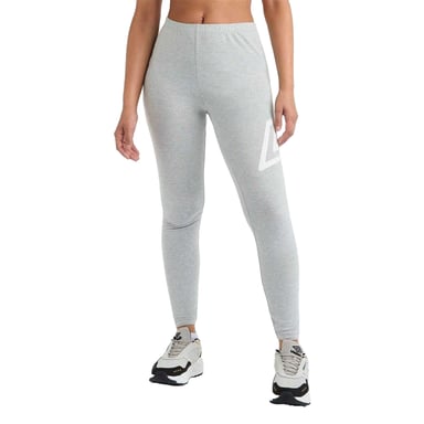 Umbro Womens/Ladies Logo Leggings (Grey Marl/White)