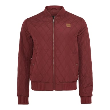 Urban Classics Mens Diamond Nylon Quilted Jacket (Burgundy)