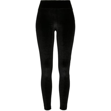 Urban Classics Womens/Ladies Velvet High Waist Leggings (Black)