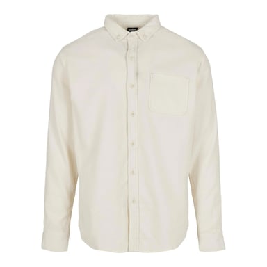 Urban Classics Heren Corduroy Overhemd (Wit zand)