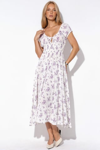 Floral Viscose Maxi Dress