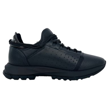 Givenchy Spectre Perforerade Sneakers i Svart Läder