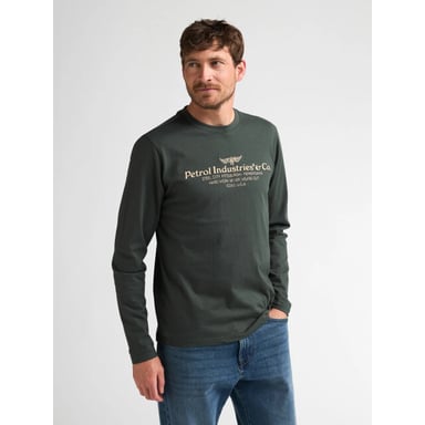 Petrol Industries Heren shirt m-3060-tlr614 6184 deep green