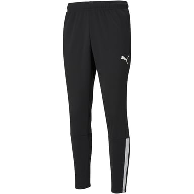 Puma Mens Team Liga Side Stripe Tapered Tracksuit Bottoms (Black/White)