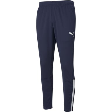 Puma Mens Team Liga Side Stripe Tapered Tracksuit Bottoms (Navy/White)