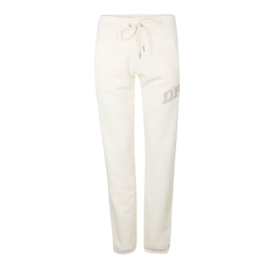 DKNY Womens/Ladies Logo Ribbed Cuff Joggers (Pebble)
