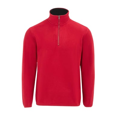 Donnay Mens Quarter Zip Fleece Jacket (Red)