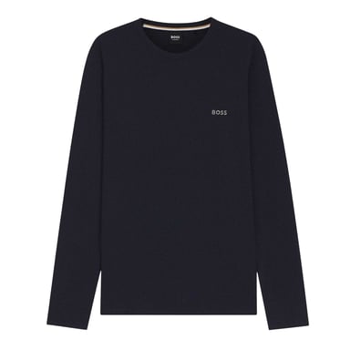 Hugo Mens Waffle Knit Long-Sleeved Shirt (Dark Blue)