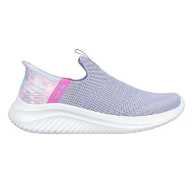 Skechers Girls Ultra Flex 3.0 Tie Dye Slip-In Shoes (Lavender)