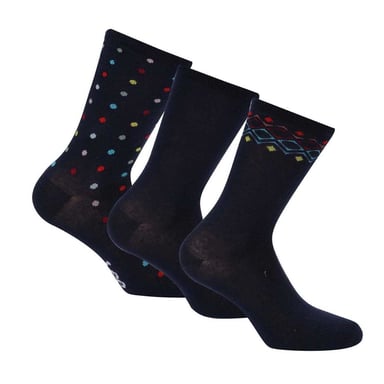 Lee Womens/Ladies Cotton Blend Ankle Socks (Pack of 3) (Blue)