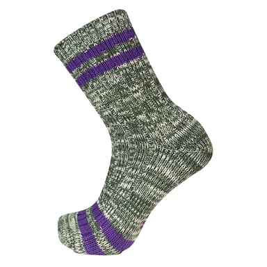 Merrell Womens/Ladies Stripe Crew Socks (Purple)