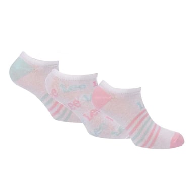 Lee Womens/Ladies Cotton Liner Socks (Pack of 3) (White)
