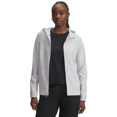 Under Armour Womens/Ladies Outrun Storm Hooded Jacket (Graystone)