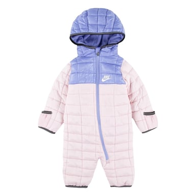 Nike Baby Plaid Hooded Long-Sleeved Snowsuit (Pink Foam)