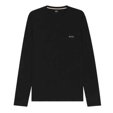 Hugo Mens Waffle Knit Long-Sleeved Shirt (Black)