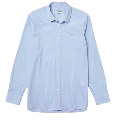 Lacoste Mens Striped Slim Shirt (Light Blue)