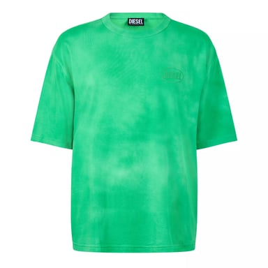 Diesel Mens Logo Washed T-Shirt (Fern Green)