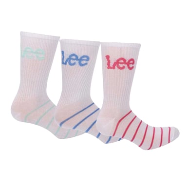 Lee Womens/Ladies Sports Socks (Pack of 3) (White)