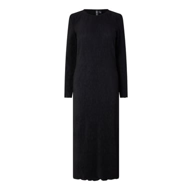 Pieces Womens/Ladies Crew Neck Long-Sleeved Maxi Dress (Black)