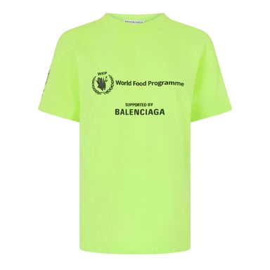 Balenciaga Womens/Ladies World Food Programme T-Shirt (Yellow/Black)