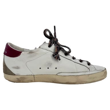 Golden Goose Super-Star Sneakers in White Leather