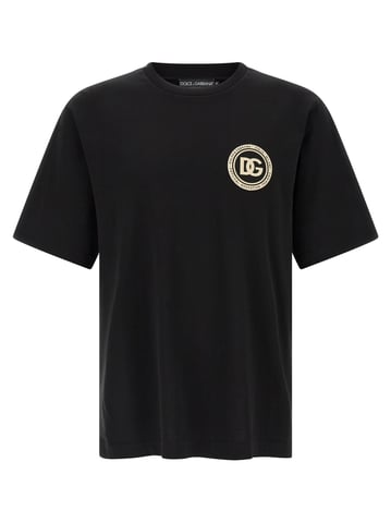 Dolce & Gabbana Black Cotton T-Shirt