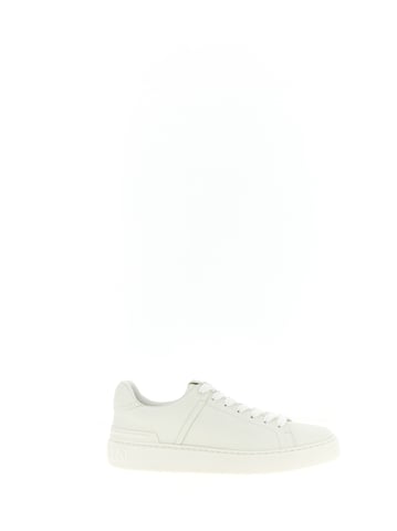 Balmain White Calfskin Sneakers
