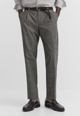 Bugatti Herren Bundfaltenhose Elio Relaxed Fit Karomuster