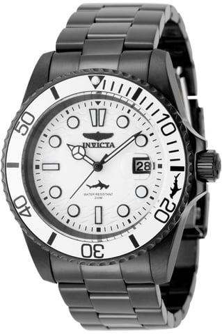 Invicta Pro Diver 50974 Men's Watch - Quartz Movement - Stainless Steel with White Dial - 42 mm