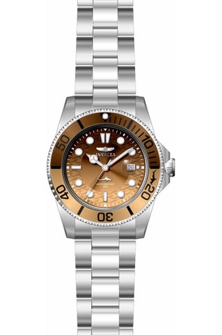 Invicta Pro Diver 50901 Men's Watch - Quartz Movement - Stainless Steel with Brown Dial - 42 mm