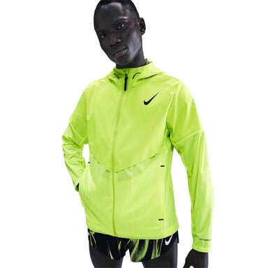 Nike Mens Storm-FIT Hooded Running Jacket (Volt/Black)