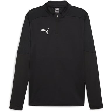 Puma Mens TeamFinal Quarter Zip Training Fleece Top (Black)