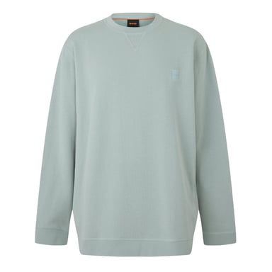 Boss Mens Westart Premium Cotton Crew Neck Sweatshirt (Silver)