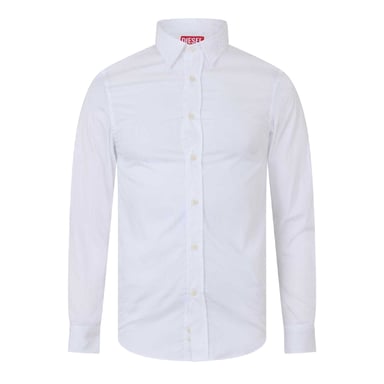 Diesel Mens Benny Plain Long-Sleeved Shirt (Bright White)