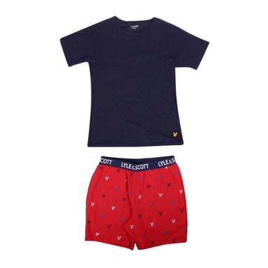 Lyle & Scott Boys All-Over Print Loungewear Set (Blue)
