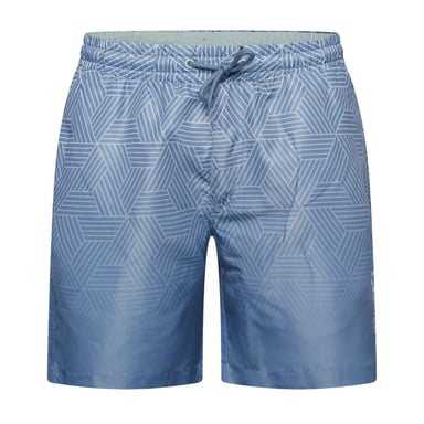 Crosshatch Mens Layotta Geometric Pattern Swim Shorts (Navy)