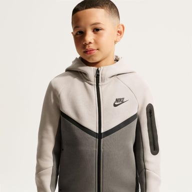 Nike Childrens/Kids Tech Fleece Full Zip Hoodie (Cave Purple)