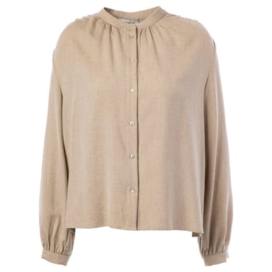 JcSophie Blouse lange mouw p5030 pecan