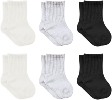 Bistyle Baby Grip Ankle Socks 6 Pairs | Newborn Infant Toddlers Organic Cotton Socks | Kids Boys Girls Ankle Socks
