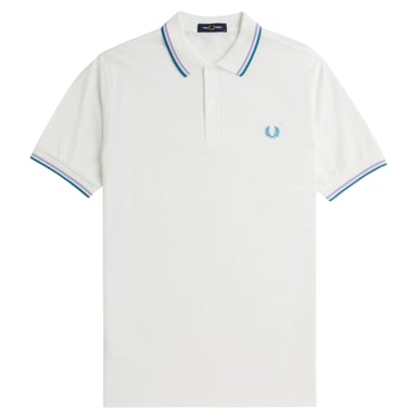 Fred Perry Poloshirt Met Dubbele Bies In Sneeuwwitje
