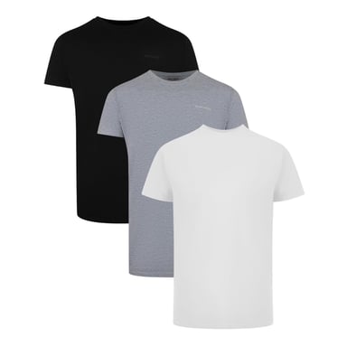 Palm Angels Tri-pack Tonal Classic Logo T-shirts In Zwart, Wit En Grijs