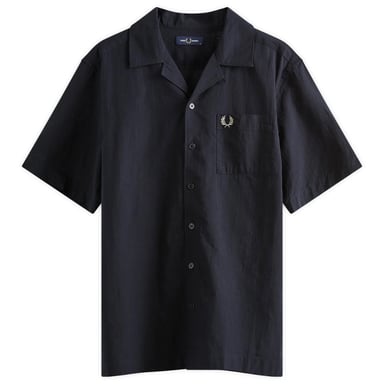 Fred Perry Lichtgewicht Vakantiehemd Met Textuur In Marineblauw