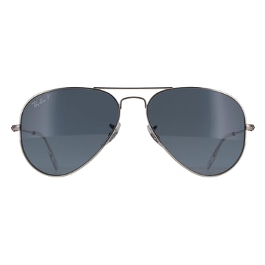 Ray-Ban Aviator RB3025 003/02 gepolijste zilverblauwe gepolariseerde zonnebril