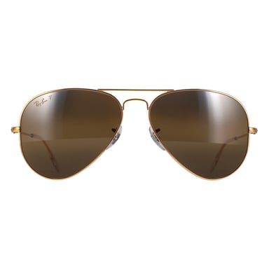 Ray-Ban Aviator RB3025 9196G5 gepolijst goud-zilver-bruin gepolariseerde zonnebril
